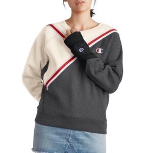 Vintage 90s Champion Collegiate Cheer Stripe Sweatshirt Size 2XL